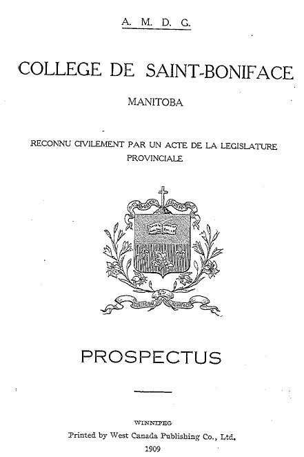  St Boniface 1908-1909 Cover Page